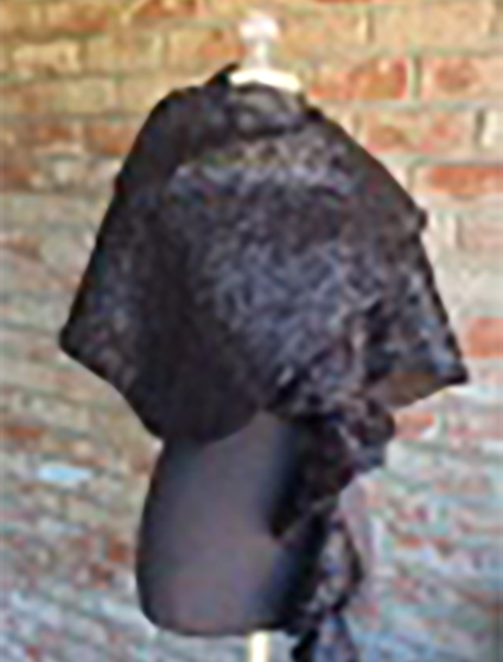 Spiral Shawl Faux Feathers