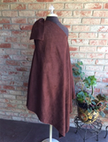 one shoulder suede cloth dress